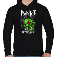 PRINTFASHION Punks not dead - Férfi kapucnis pulóver - Fekete férfi pulóver, kardigán