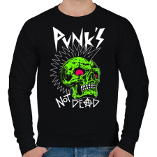 PRINTFASHION Punks not dead - Férfi pulóver - Fekete férfi pulóver, kardigán