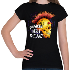 PRINTFASHION Punks not dead - Női póló - Fekete