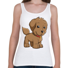 PRINTFASHION Puppy - Női atléta - Fehér női trikó