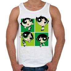 PRINTFASHION Puszedli - Férfi atléta - Fehér