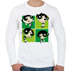 PRINTFASHION Puszedli - Férfi hosszú ujjú póló - Fehér