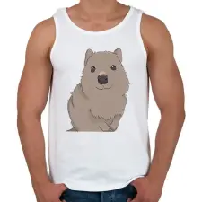 PRINTFASHION Qoukka - Férfi atléta - Fehér atléta, trikó