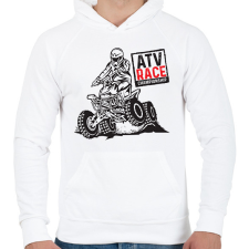 PRINTFASHION quad - Férfi kapucnis pulóver - Fehér férfi pulóver, kardigán