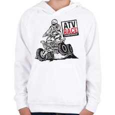 PRINTFASHION quad - Gyerek kapucnis pulóver - Fehér