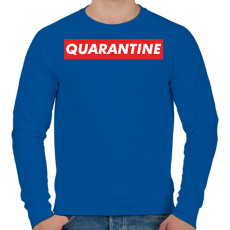 PRINTFASHION Quarantine  - Férfi pulóver - Királykék