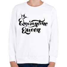 PRINTFASHION Quarantine Queen - Gyerek pulóver - Fehér gyerek pulóver, kardigán