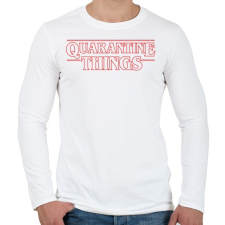 PRINTFASHION quarantine things - Férfi hosszú ujjú póló - Fehér férfi póló
