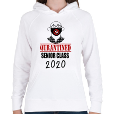 PRINTFASHION Quarantined Senior Class - Női kapucnis pulóver - Fehér