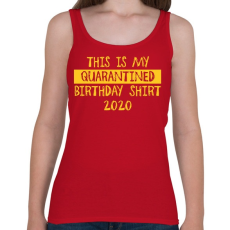 PRINTFASHION Quaratined birthday - Női atléta - Cseresznyepiros