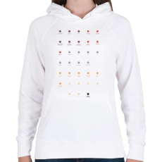 PRINTFASHION Quarks - Női kapucnis pulóver - Fehér