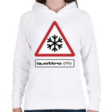 PRINTFASHION Quattro only - Női kapucnis pulóver - Fehér