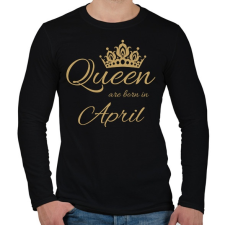 PRINTFASHION Queen  - Férfi hosszú ujjú póló - Fekete férfi póló