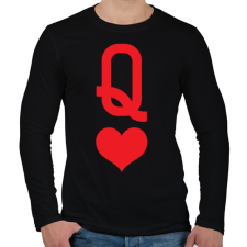 PRINTFASHION QUEEN - Férfi hosszú ujjú póló - Fekete férfi póló