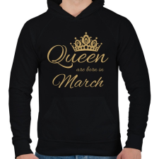 PRINTFASHION Queen - Férfi kapucnis pulóver - Fekete férfi pulóver, kardigán