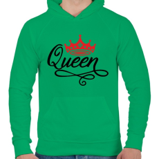 PRINTFASHION Queen - Férfi kapucnis pulóver - Zöld