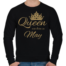 PRINTFASHION Queen  - Férfi pulóver - Fekete férfi pulóver, kardigán