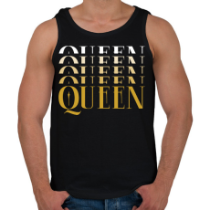 PRINTFASHION Queen golden - Férfi atléta - Fekete