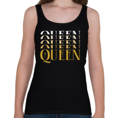 PRINTFASHION Queen golden - Női atléta - Fekete