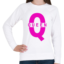 PRINTFASHION QUEEN - Női pulóver - Fehér női pulóver, kardigán