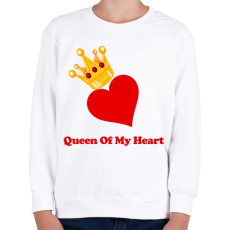 PRINTFASHION Queen of my heart - Gyerek pulóver - Fehér