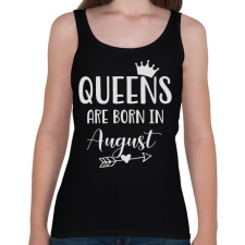 PRINTFASHION QUEENS are born in August - Női atléta - Fekete női trikó