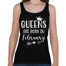 PRINTFASHION QUEENS are born in February - Női atléta - Fekete