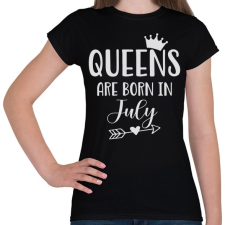 PRINTFASHION QUEENS are born in July - Női póló - Fekete női póló