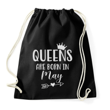 PRINTFASHION QUEENS are born in May - Sportzsák, Tornazsák - Fekete tornazsák