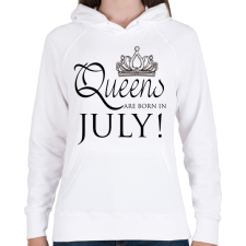 PRINTFASHION Queens - Női kapucnis pulóver - Fehér női pulóver, kardigán