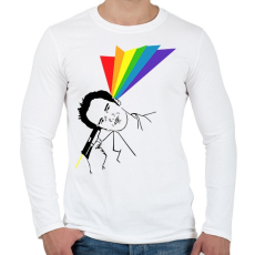 PRINTFASHION Quentin - Férfi hosszú ujjú póló - Fehér