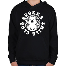PRINTFASHION Quokka smile club - Gyerek kapucnis pulóver - Fekete
