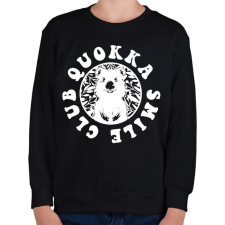 PRINTFASHION Quokka smile club - Gyerek pulóver - Fekete gyerek pulóver, kardigán