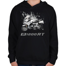 PRINTFASHION R1200RT fehér motor - Gyerek kapucnis pulóver - Fekete gyerek pulóver, kardigán