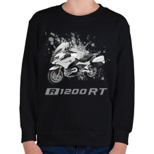 PRINTFASHION R1200RT fehér motor - Gyerek pulóver - Fekete gyerek pulóver, kardigán