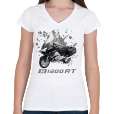 PRINTFASHION R1200RT motor - Női V-nyakú póló - Fehér