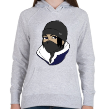 PRINTFASHION R6 Frost - Női kapucnis pulóver - Sport szürke női pulóver, kardigán