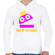 PRINTFASHION R.E.P.O. - King of the losers szinezhető - Férfi kapucnis pulóver - Fehér
