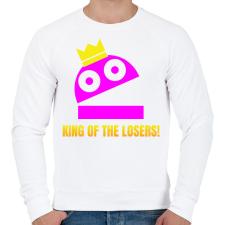 PRINTFASHION R.E.P.O. - King of the losers szinezhető - Férfi pulóver - Fehér férfi pulóver, kardigán
