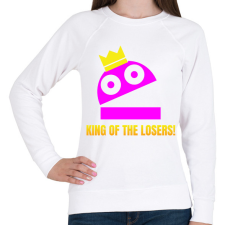 PRINTFASHION R.E.P.O. - King of the losers szinezhető - Női pulóver - Fehér női pulóver, kardigán