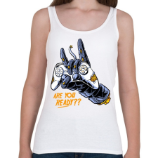 PRINTFASHION R U ready? - Női atléta - Fehér női trikó