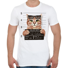 PRINTFASHION Rabosított macska - Férfi póló - Fehér