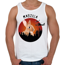 PRINTFASHION Rabzilla - Férfi atléta - Fehér atléta, trikó