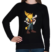 PRINTFASHION Rachet & Clank - Női pulóver - Fekete női pulóver, kardigán