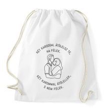 PRINTFASHION Radnóti Miklós - Két karodban - Sportzsák, Tornazsák - Fehér tornazsák