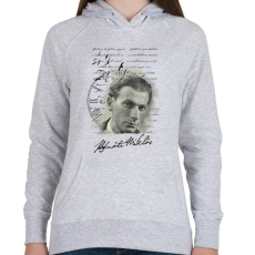 PRINTFASHION Radnóti Miklós - Női kapucnis pulóver - Sport szürke