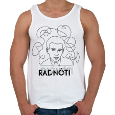 PRINTFASHION Radnóti - Vonalas arckép - Férfi atléta - Fehér atléta, trikó