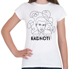 PRINTFASHION Radnóti - Vonalas arckép - Női póló - Fehér