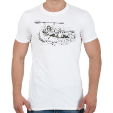 PRINTFASHION Rafting - Férfi póló - Fehér férfi póló