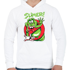 PRINTFASHION Ragacs - Férfi kapucnis pulóver - Fehér